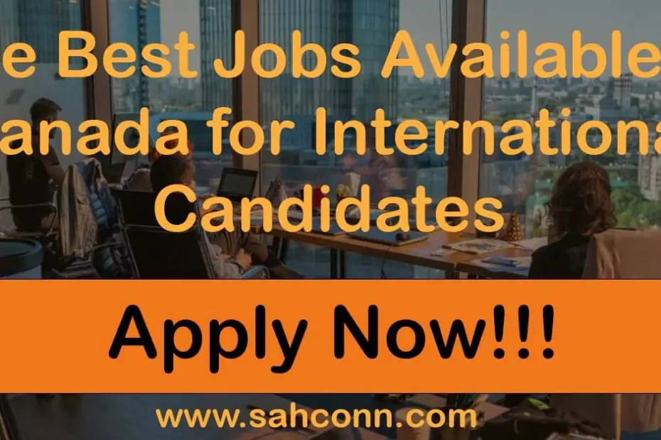 The Best Jobs Available in Canada for International Candidates